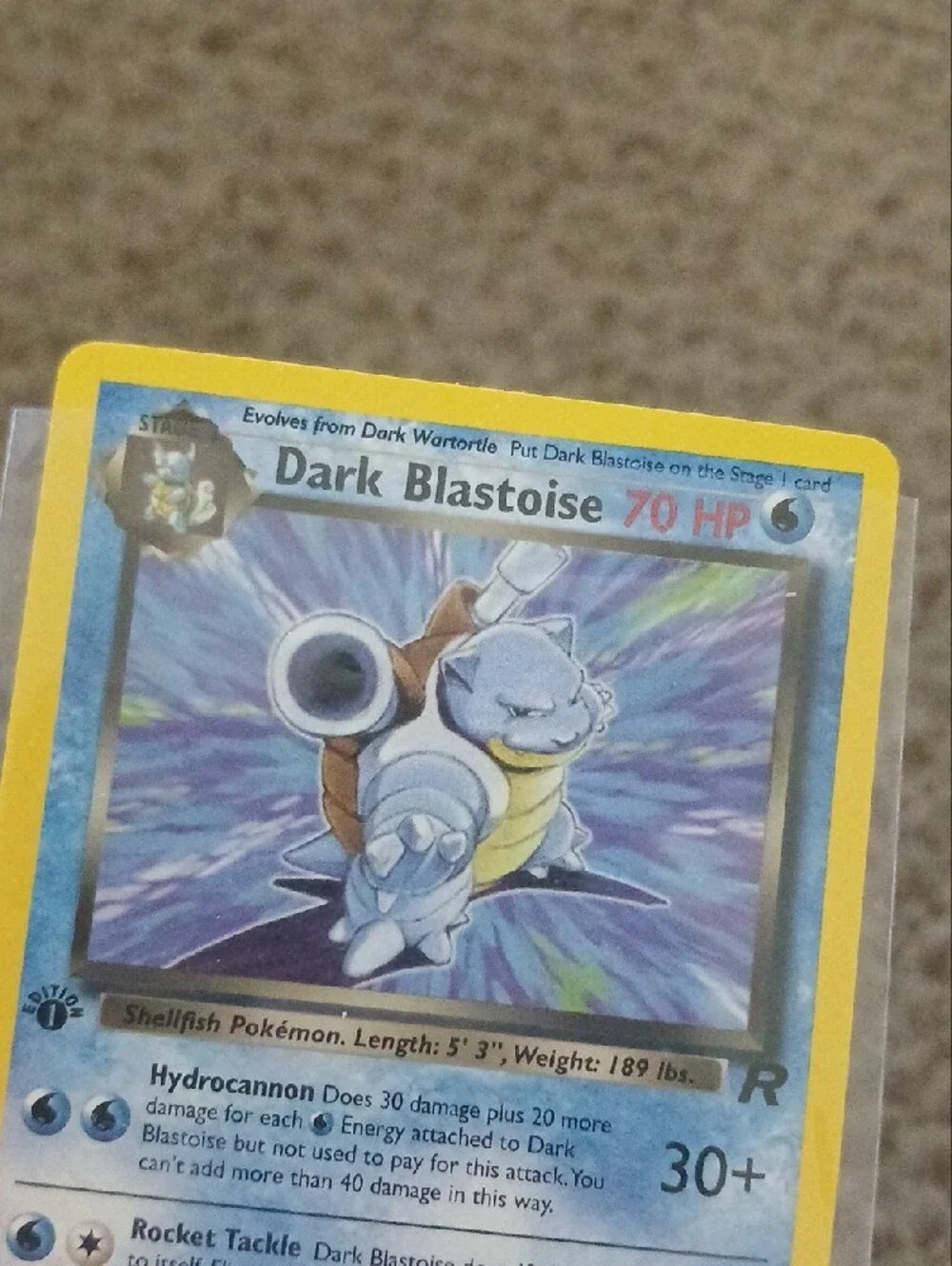 Pokemon Dark Blastoise First Edition Non Holographic Trading Card
